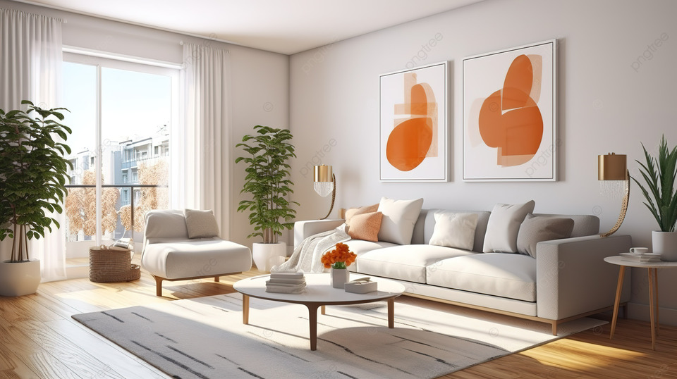 pngtree contemporary and luminous apartment living room a 3d rendered illustration image 3712461 2